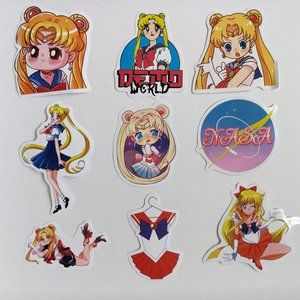 Sailor moon lovers waterproof Stickers, 9 different styles